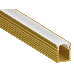 Aluminum profile for LED strip AL-04-2 2 meters gold surface-mounted LEDUA