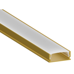 Aluminum profile for LED strip AL-83 2 meters gold surface-mounted LEDUA