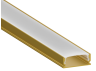 Aluminum profile for LED strip AL-83 2 meters gold surface-mounted LEDUA