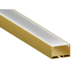 Aluminum profile for LED strip AL-23 2 meters gold surface-mounted LEDUA