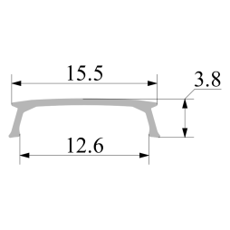 AL-20-1 Opal matte diffuser separately 2m LEDUA