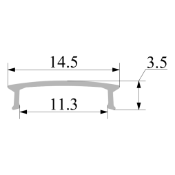 AL-19-1 Opal matte diffuser separately 2m LEDUA