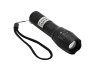 Flashlight LEMANSO T6 3W 180LM/ LMF9326 with telescopic focus function + switch (4 modes) battery: 1*18650 or 3*AAA (not included) black