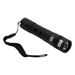LEMANSO T6 5W 230LM / LMF9329 flashlight with charging hole + USB cable + switch (4 modes) + 1200 MAH 18650 battery