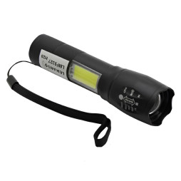 LEMANSO XPE COB 1W/ LMF9327 flashlight with charging port + 800 mAh 18650 battery