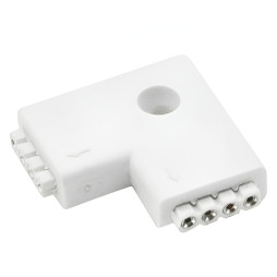 L connector for LED strip RGB Lemanso plastic two sockets / LMA9436