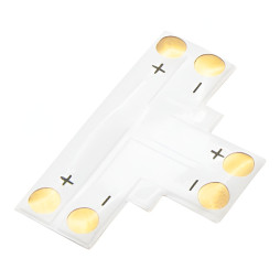 T connector for LED strip Lemanso 10mm 2pin without clamps / LMA9430