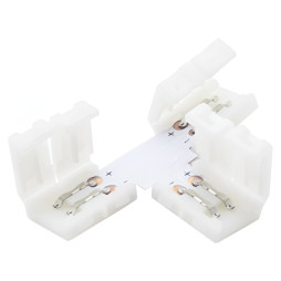 T connector for LED strip Lemanso 8mm 2pin (three clamps)/ LMA9421