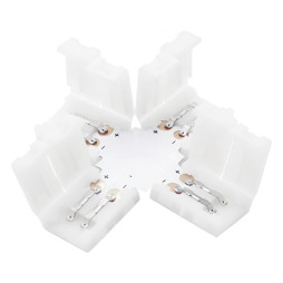 X connector for LED strip Lemanso 8mm 2pin (4 clamps)/ LMA9422
