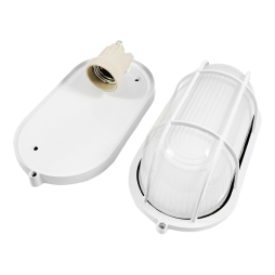 LED lamp housing and utility 20W 220V oval metal. for LED lamp with grille BL-1461 white ( (BL-1402) Lemanso