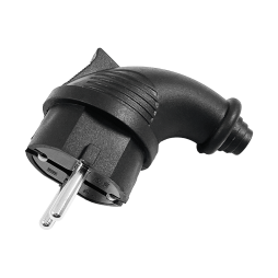 Plug with grounding angle 16A rubber / LMA094 Lemanso