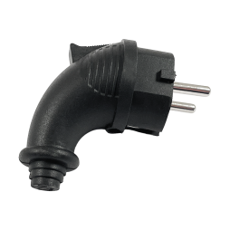 Plug with grounding angle 16A rubber / LMA094 Lemanso