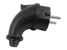 Plug with grounding angle 16A rubber / LMA094 Lemanso