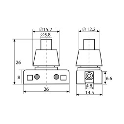 White button for PBS-18 LEDUA lamp