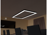 LED pendant lamp, ceiling "Tetragon" rectangle 220V 100W 8000lm 4000k 2000*1000 black LEDUA