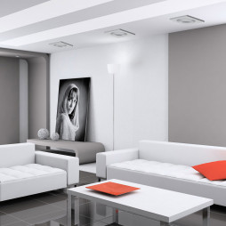 Built-in luminaire Feron CD8170 under a lamp with backlight chrome