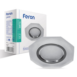 Built-in luminaire Feron CD8020 under a lamp with backlight chrome