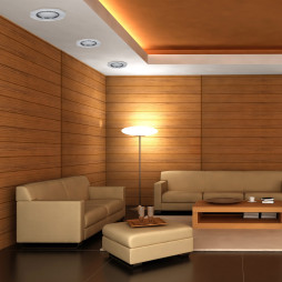 Built-in luminaire Feron CD8020 under a lamp with backlight chrome