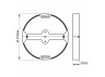 Frame for surface mounting frameless round VIDEX light fixture (VL-DLFR-33SF)