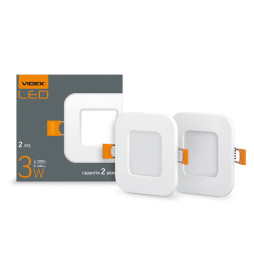 LED recessed square VIDEX 3W 5000K