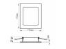 LED Back recessed square VIDEX 16W 5000K