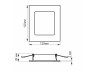 LED Back recessed square VIDEX 6W 5000K