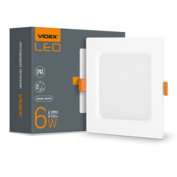 LED Back recessed square VIDEX 6W 5000K