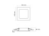 LED Back recessed square VIDEX 9W 5000K