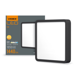 LED surface-mounted square lamp VIDEX 18W 5000K Black