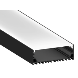 Aluminum profile for LED strip AL-24 1 meter black overhead suspended LEDUA