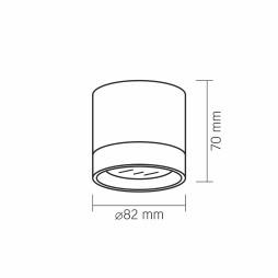 VIDEX lamp IP44 under GX53 lamp surface mounted White VL-SPF19A-W