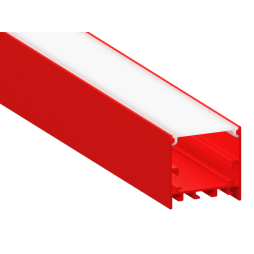 Aluminum profile for LED strip AL-84 2 meters red surface-mounted, suspended LEDUA