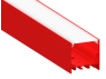Aluminum profile for LED strip AL-84 2 meters red surface-mounted, suspended LEDUA