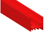Aluminum profile for LED strip AL-84 2 meters red surface-mounted, suspended LEDUA