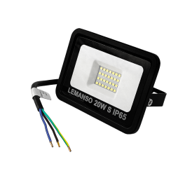 LED floodlight 20W 6500K IP65 1440LM 220V with microwave sensor black LMPS16-20 Lemanso