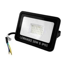 LED floodlight 30W 6500K IP65 2000LM 220-240V with microwave sensor black LMPS16-30 Lemanso