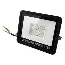 LED floodlight 50W 6500K IP65 3200LM 220-240V with microwave sensor black LMPS16-30 Lemanso