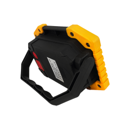 LED floodlight 10W 2COB 500Lm 6500K IP54 yellow-black LMP101 with micro USB + Lemanso button (180 days warranty)