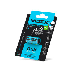 Lithium battery CR123A 1pc BLISTER CARD Videx