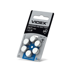 Zinc air battery ZA675 (PR44) BLISTER 6pcs Videx