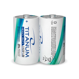 Salt battery R20P/D 2pcs SHRINK Titanum