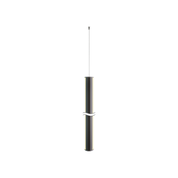 LED pendant lamp linear round vertical "N30-1000" 220V 18W 4000k black, cable length 2m LEDUA