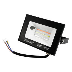 LED floodlight 30W RGB+remote control IP65 170-240V black LMP76-30 RGB Lemanso