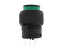 Button Lemanso LSW13 round green with LED backlight ON-OFF/R16-503AD 3A 250VAC multiple 25 pieces