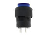 Button Lemanso LSW13 round blue with LED backlight ON-OFF/ R16-503AD 3A 250VAC