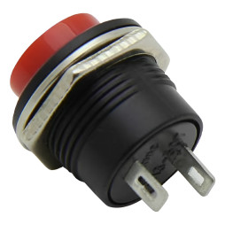 Lemanso LSW38 round red non-latching push button. ON-(OFF) / R13-507C 3A 250VAC multiple of 25 pieces