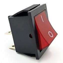 Lemanso LSW02 switch large red with backlight / KCD2-201\N 15A 250VAC multiple of 25 pieces