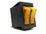 Switch Lemanso LSW04 double yellow with backlight / KCD2-2101N 15A 250VAC multiple of 25 pieces