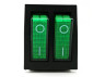 Switch Lemanso LSW04 double green with backlight / KCD2-2101N 15A 250VAC multiple of 25 pieces