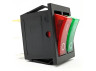 Switch Lemanso LSW04 double red-green with backlight / KCD2-2101N 15A 250VAC